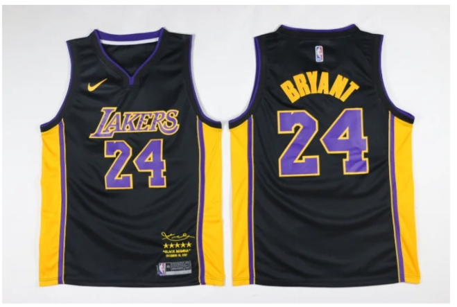 Men Los Angeles Lakers #24 Bryant Black Game Nike Jerseys->mlb hats->Sports Caps